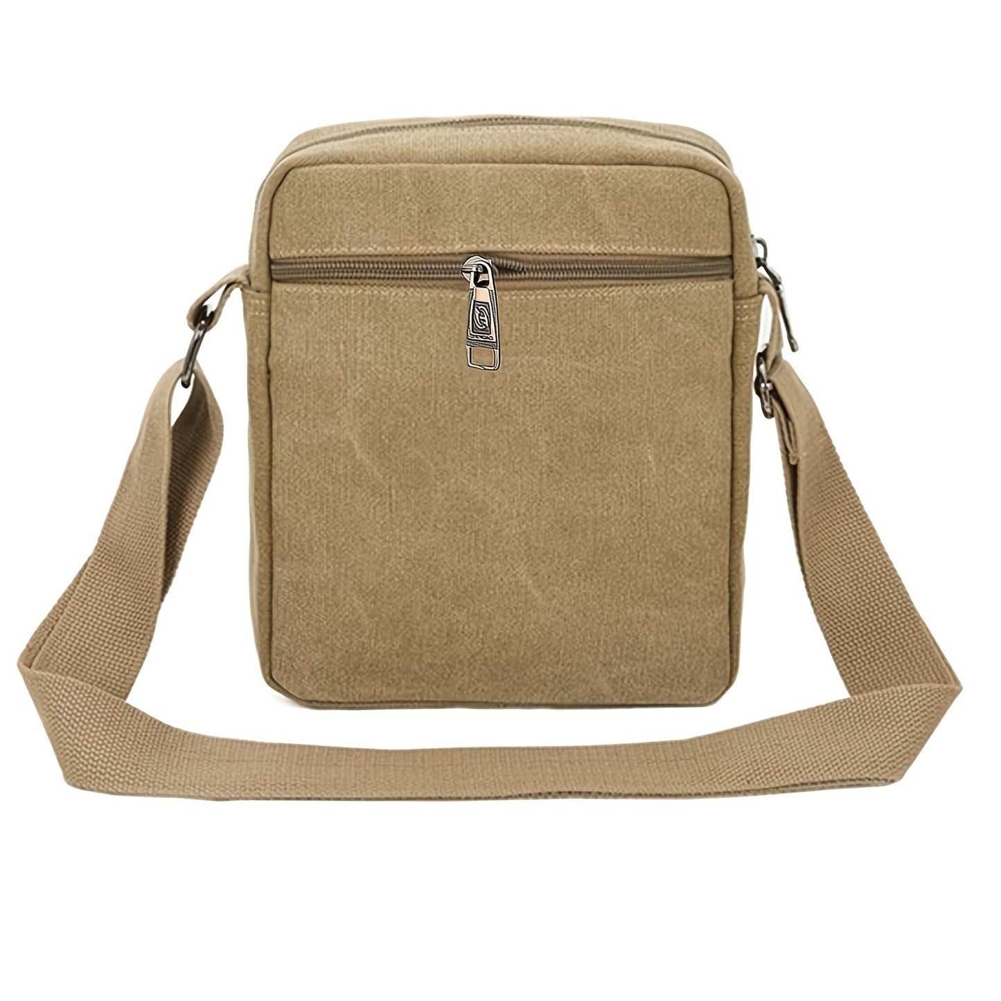 Men's Canvas Crossbody Bag - Casual Shoulder Bag for Hiking and Travel