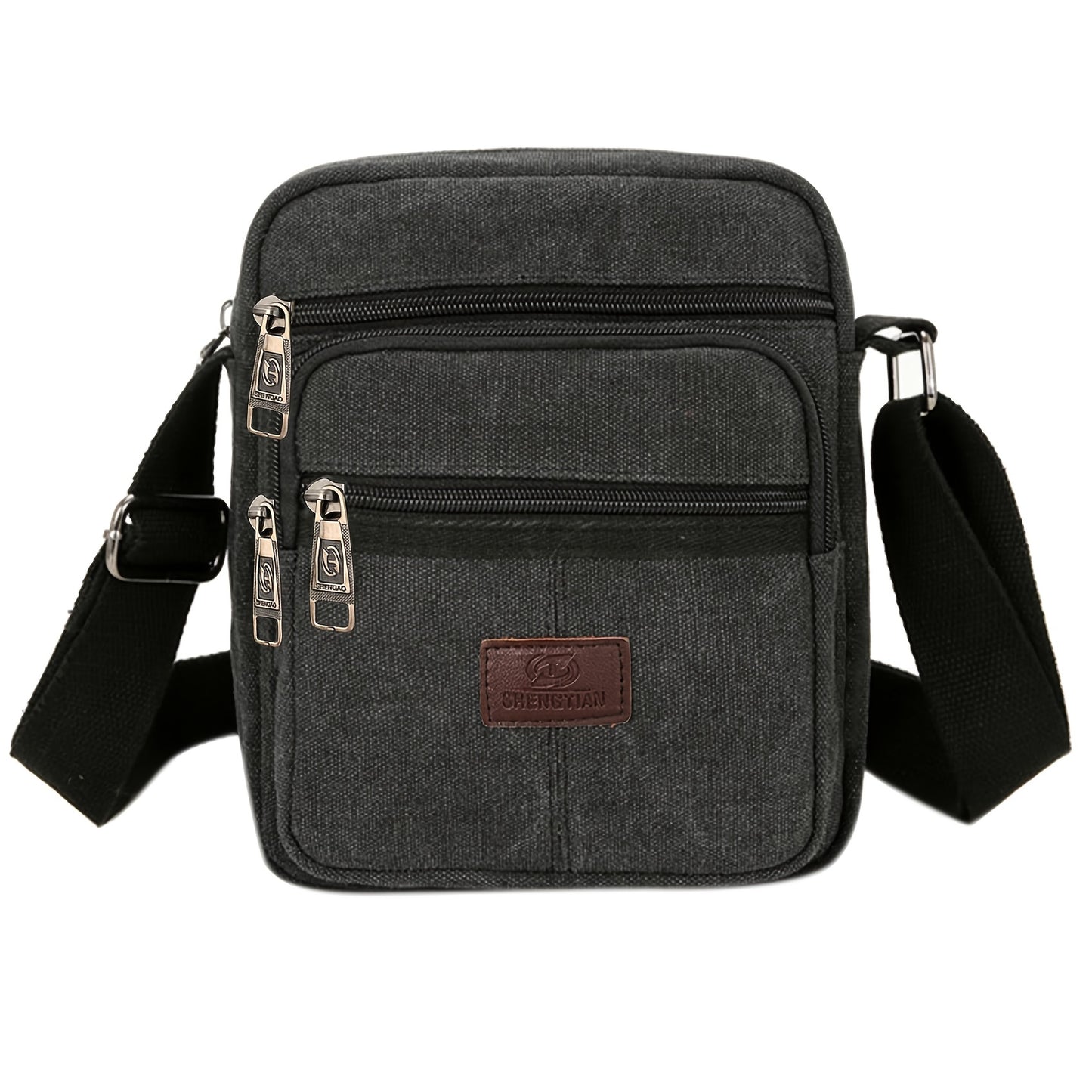 Men's Canvas Crossbody Bag - Casual Shoulder Bag for Hiking and Travel