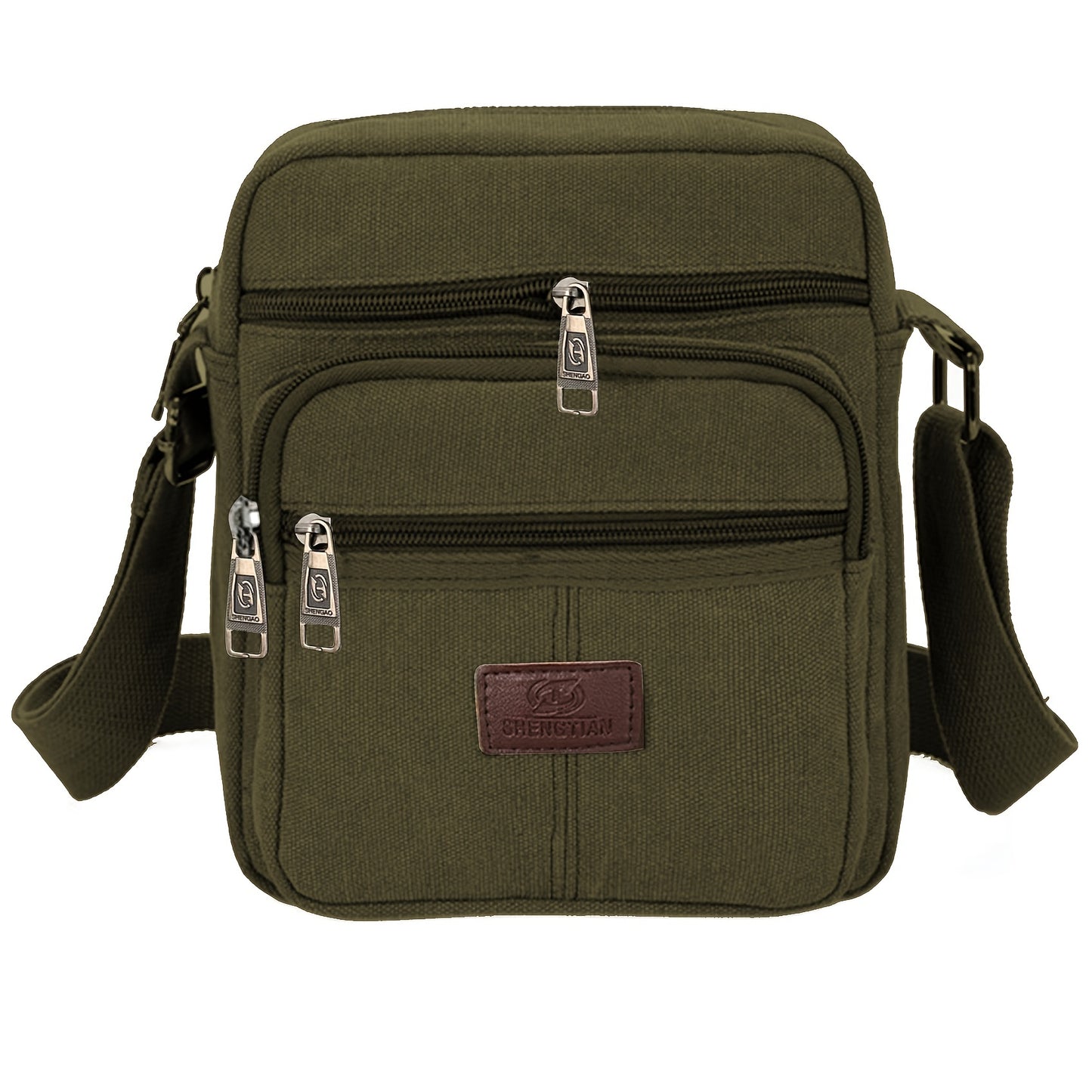 Men's Canvas Crossbody Bag - Casual Shoulder Bag for Hiking and Travel