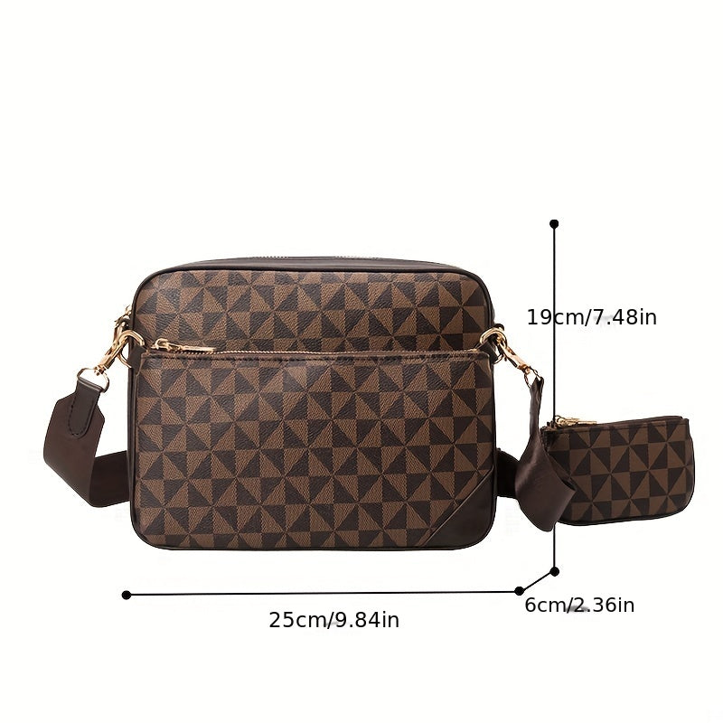 Multifunctional Fashion Messenger Bag - Large Capacity Printed Combination Bag